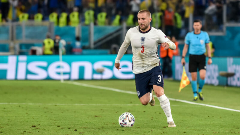 Luke Shaw torna ad allenarsi in vista della sfida tra Inghilterra e Slovenia