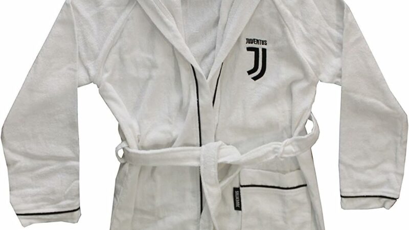 hermet Juventus 96330902131 Accappatoio, 100% Cotone, Bianco, 40 x 30 x 8 cm – idea regalo juve