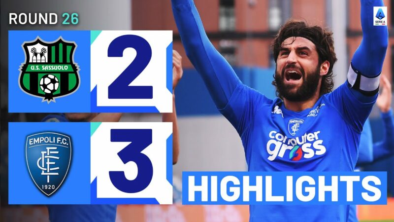 SASSUOLO-EMPOLI 2-3 |  IN EVIDENZA |  L’Empoli si assicura una vittoria schiacciante alla morte!  |  Serie A 2023/24
