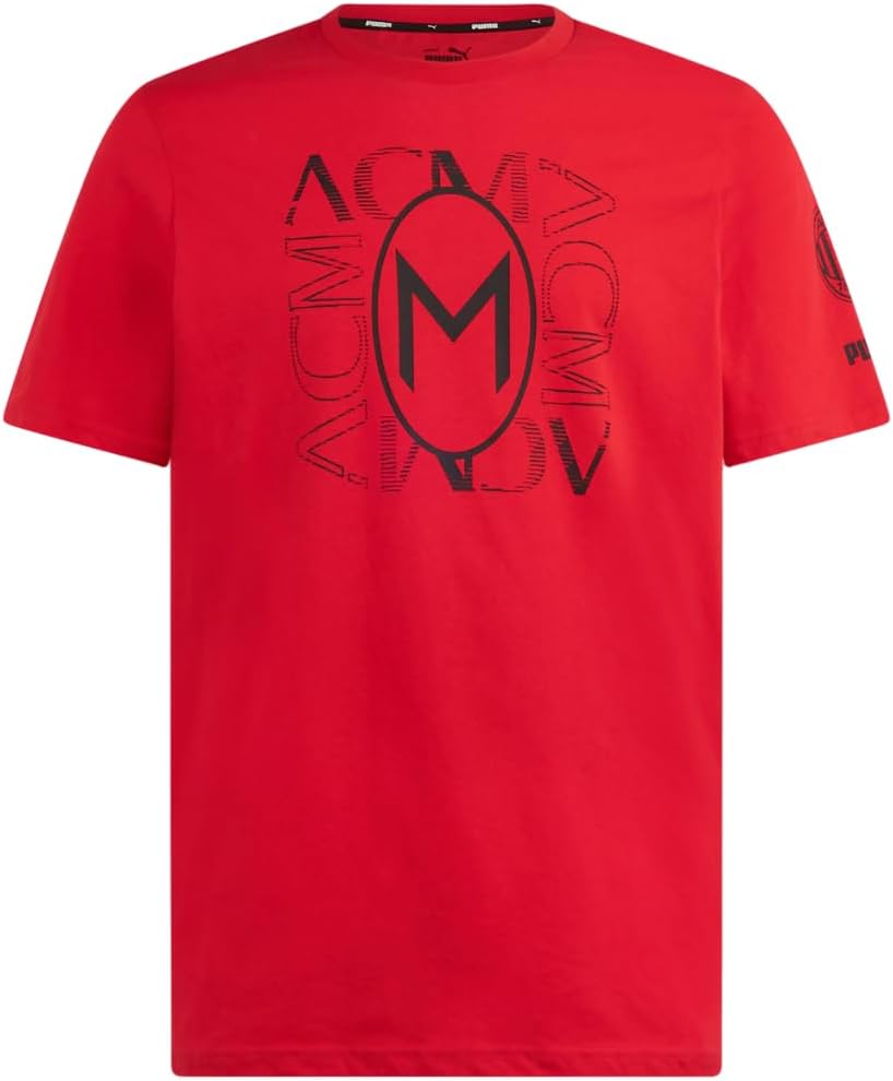 AC Milan T-Shirt FtblCulture, ACM, Rosso, Adulto, Unisex – idea regalo milan