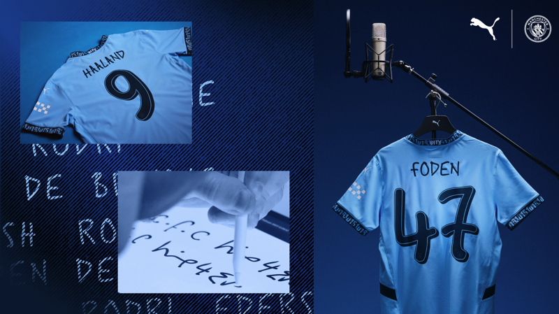 Perché il Manchester City ha uno strano font sulle maglie di questa stagione in Coppa, e perché non può indossarlo in Premier League?