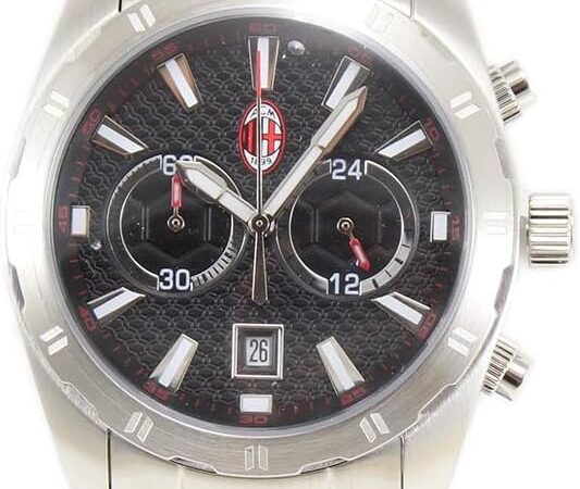 LOWELL Orologio uomo cronografo Milan calcio in acciaio – idea regalo milan