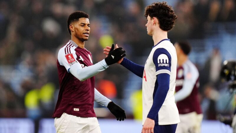 Villans Dump scusa Spurs fuori dalla FA Cup mentre Marcus Rashford fa debutto