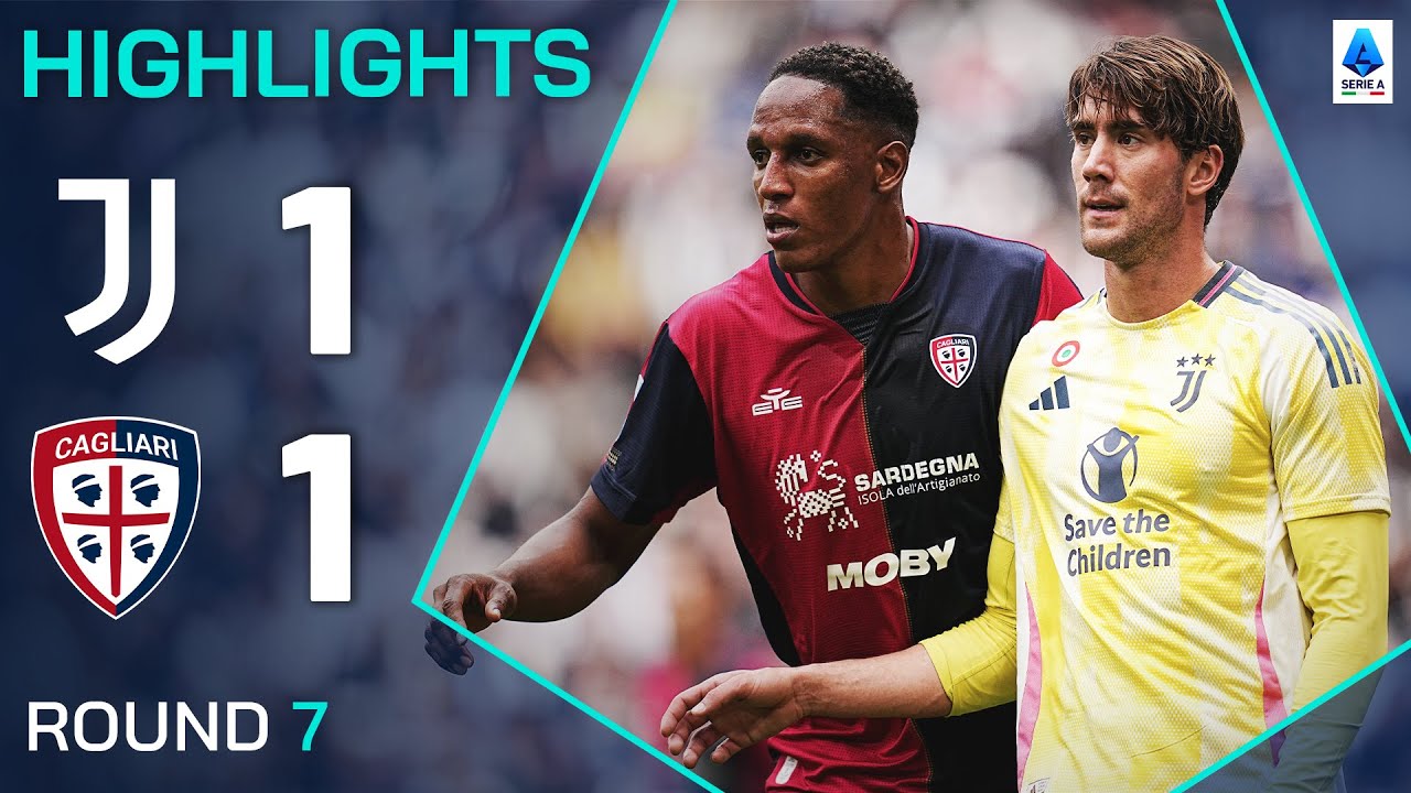 Juventus-Cagliari 1-1 | Punti salienti | La Juve è tornata indietro dall’equalizzatore dell’ultimo minuto | Serie A 2024/25