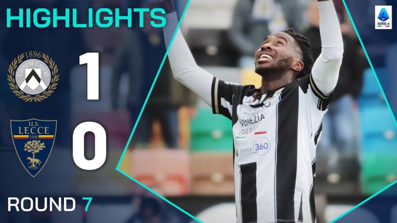 Udinese-Lecce 1-0 | Punti salienti | Brilliant-Kick si assicura punti per udinese | Serie A 2024/25