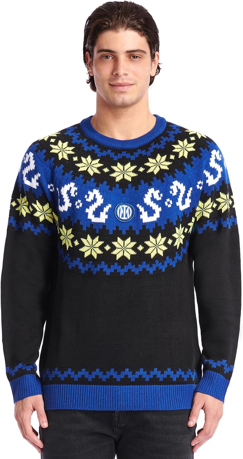 Inter Maglione Natalizio, Adulto, Unisex – idea regalo milan