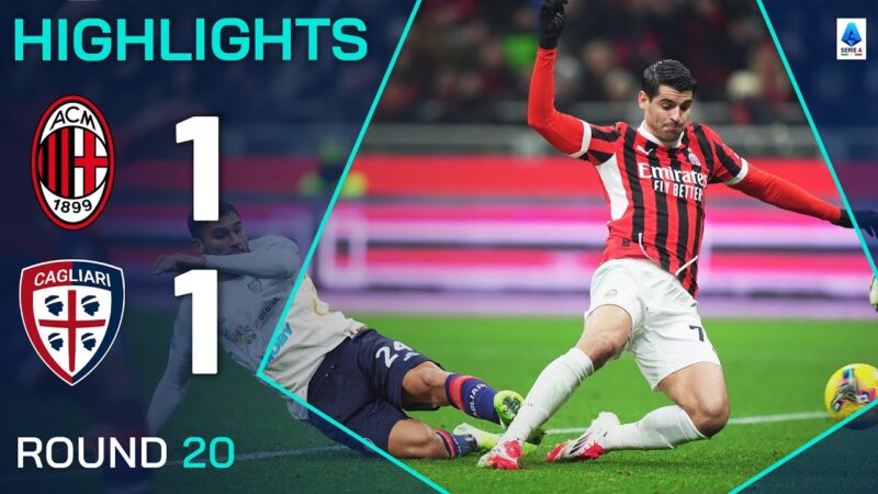 Milan-CAgliari 1-1 | Punti salienti | Milano tenuta a San Siro | Serie A 2024/25