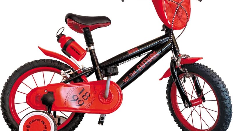 MONDO 25633, Bike 14 Milan Bambino, Rosso Nero – idea regalo milan
