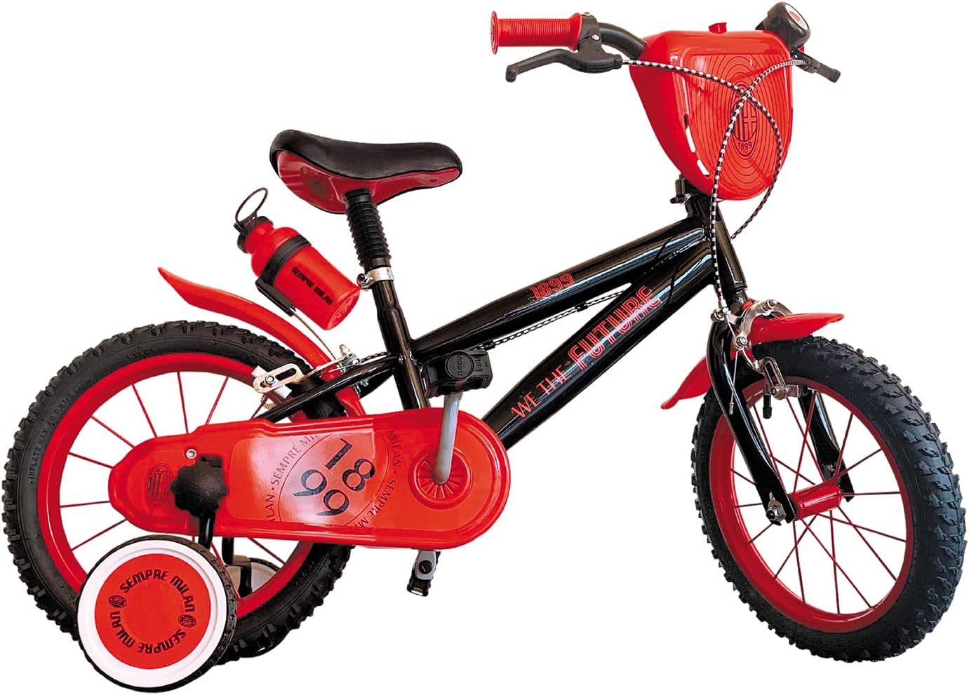 MONDO 25633, Bike 14 Milan Bambino, Rosso Nero – idea regalo milan