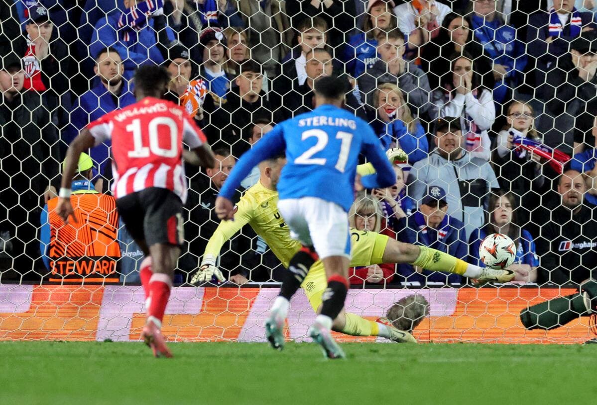 Liam Kelly brilla mentre i ranger frustrano il bilbao atletico mentre Andre Onana ha la notte da dimenticare
