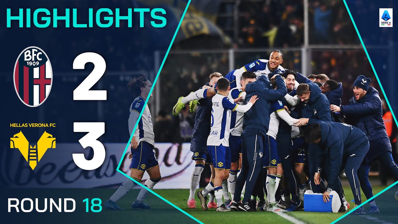 Bologna-Verona 2-3 | Punti salienti | Verona Snatch in ritardo vincitore! | Serie A 2024/25