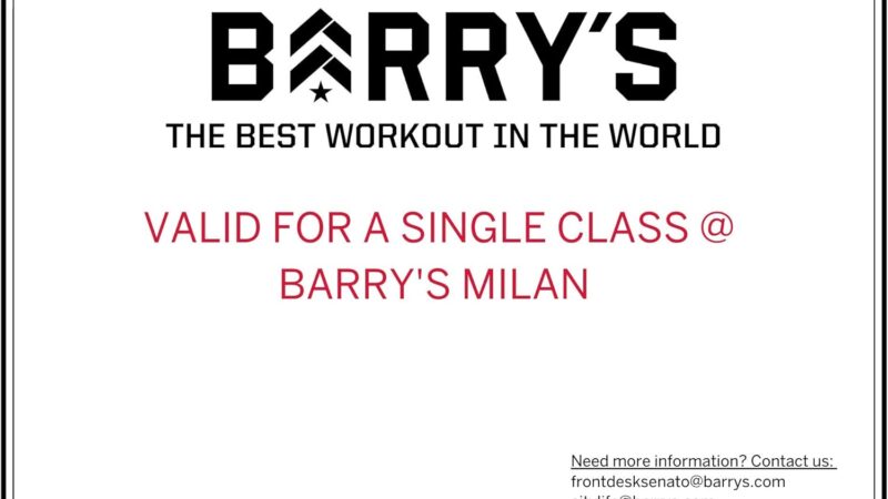BARRY’S MILAN Classes – idea regalo milan