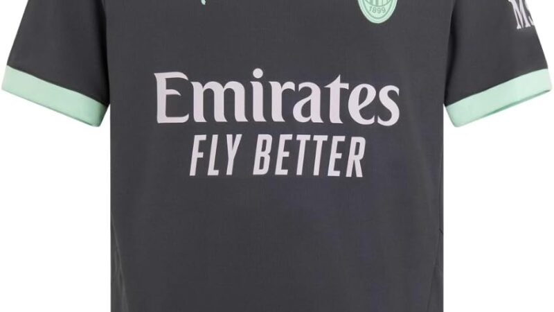 AC Milan Maglia Gara Calcio, Stagione 2024/25, Maglietta da Calcio, Home/Casa, Away/Trasferta e Third/Terza – idea regalo milan