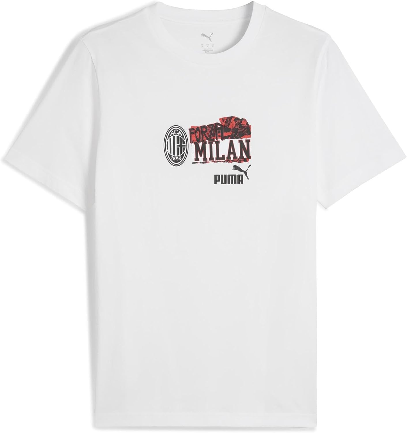 A.C. Milan T-Shirt ftblNRGY, Adulto Maglia Casual a Maniche Corte, Prodotto Ufficiale, Maglietta Sportiva AC Milan, Unisex, Bianco, XL – idea regalo milan