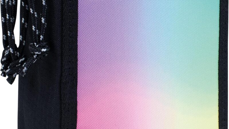 Plumier 3 piani con contenuto Sunset, nero MILAN® – idea regalo milan