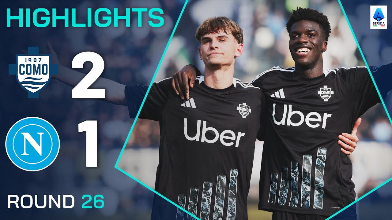 Como-Napoli 2-1 | Punti salienti | Diao tratta un colpo enorme alle speranze del titolo di Napoli | Serie A 2024/25