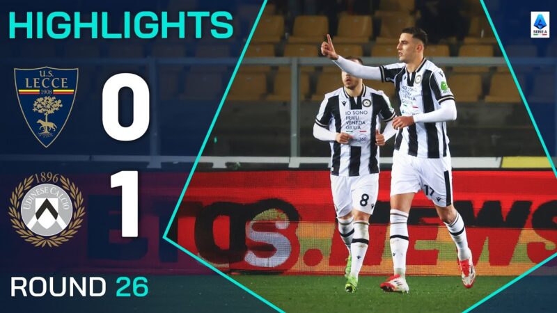 Lecce-udinese 0-1 | Punti salienti | Lucca segna il vincitore dopo la penalità dramma | Serie A 2024/25