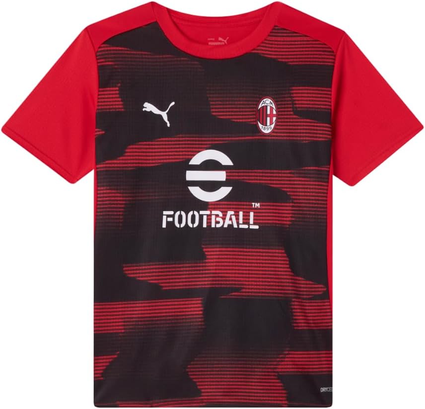 AC Milan Maglia Prematch Maglia Gara Prematch, Stagione 2024/25, Tecnologia dryCell, vestibilità Regolare Unisex – Bambini e Ragazzi – idea regalo milan