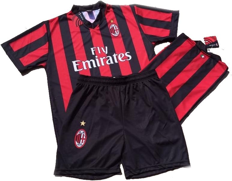 Completo Milan Bambino 6 Anni Maglia + Pantaloncini Replica Ufficiale 2017-18 Senza Nome Numero Anni 6 – idea regalo milan