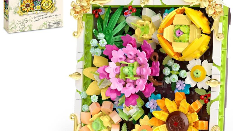 Under the Baubles Cornice di fiori costruzioni- Rose Girasoli loto Cornici artistiche di floreali – 492 pezzo Set per fiori finti artificiali – Ottima idea regalo per Ragazza o Ragazzo da 8+, Educiro – idea regalo inter