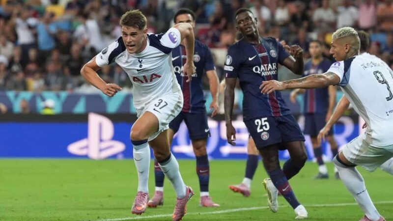 Van de Ven dà il vantaggio a sorpresa del Tottenham contro il PSG in Super Coppa