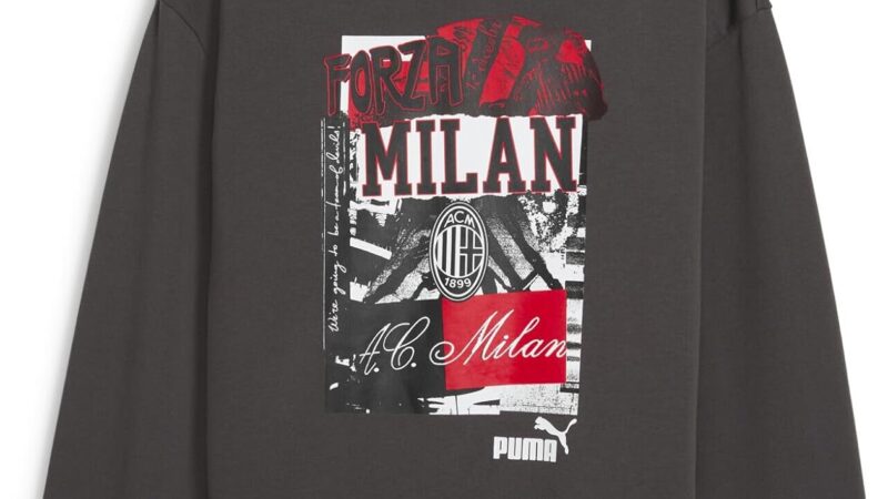 A.C. Milan – Felpa con Cappuccio ftblNRGY+, Adulto, Felpa Sportiva da Calcio di AC Milan, Prodotto Ufficiale, Unisex, Grigio, XXL – idea regalo milan