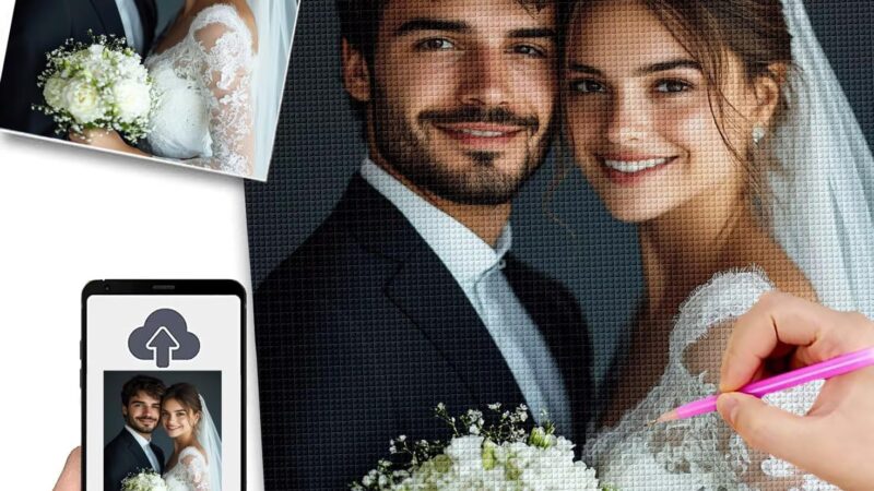 Diamond Painting Personalizzato 50x70cm 5D Diamond Painting Kit Completo,Quadro Personalizzato Con Foto,Quadri Con Perline Diamantini Crystal Art,Kit Pittura Diamante Adulti,Idee Regalo Donna w-274 – idea regalo inter