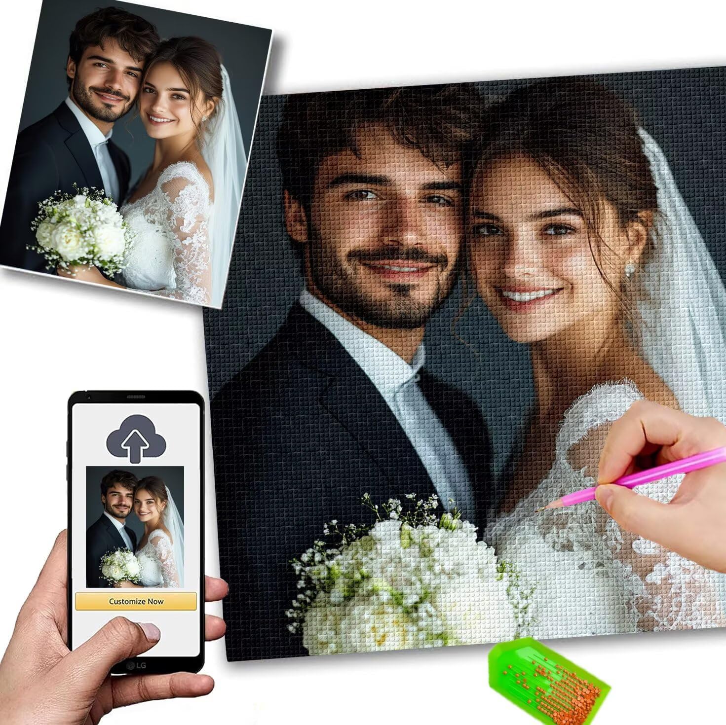 Diamond Painting Personalizzato 50x70cm 5D Diamond Painting Kit Completo,Quadro Personalizzato Con Foto,Quadri Con Perline Diamantini Crystal Art,Kit Pittura Diamante Adulti,Idee Regalo Donna w-274 – idea regalo inter