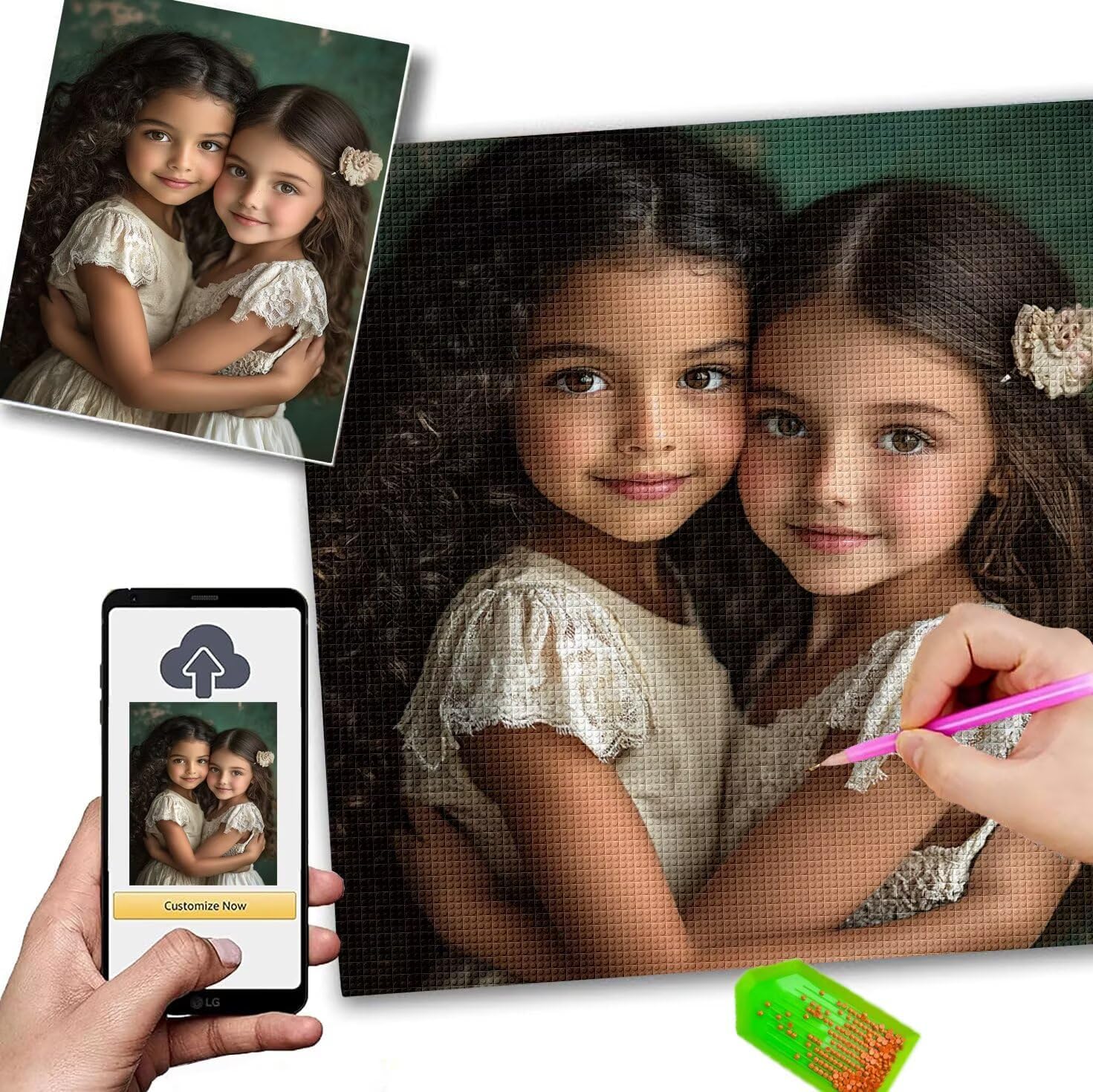 Diamond Painting Personalizzato 50x70cm 5D Diamond Painting Kit Completo,Quadro Personalizzato Con Foto,Quadri Con Perline Diamantini Crystal Art,Kit Pittura Diamante Adulti,Idee Regalo Donna w-298 – idea regalo inter