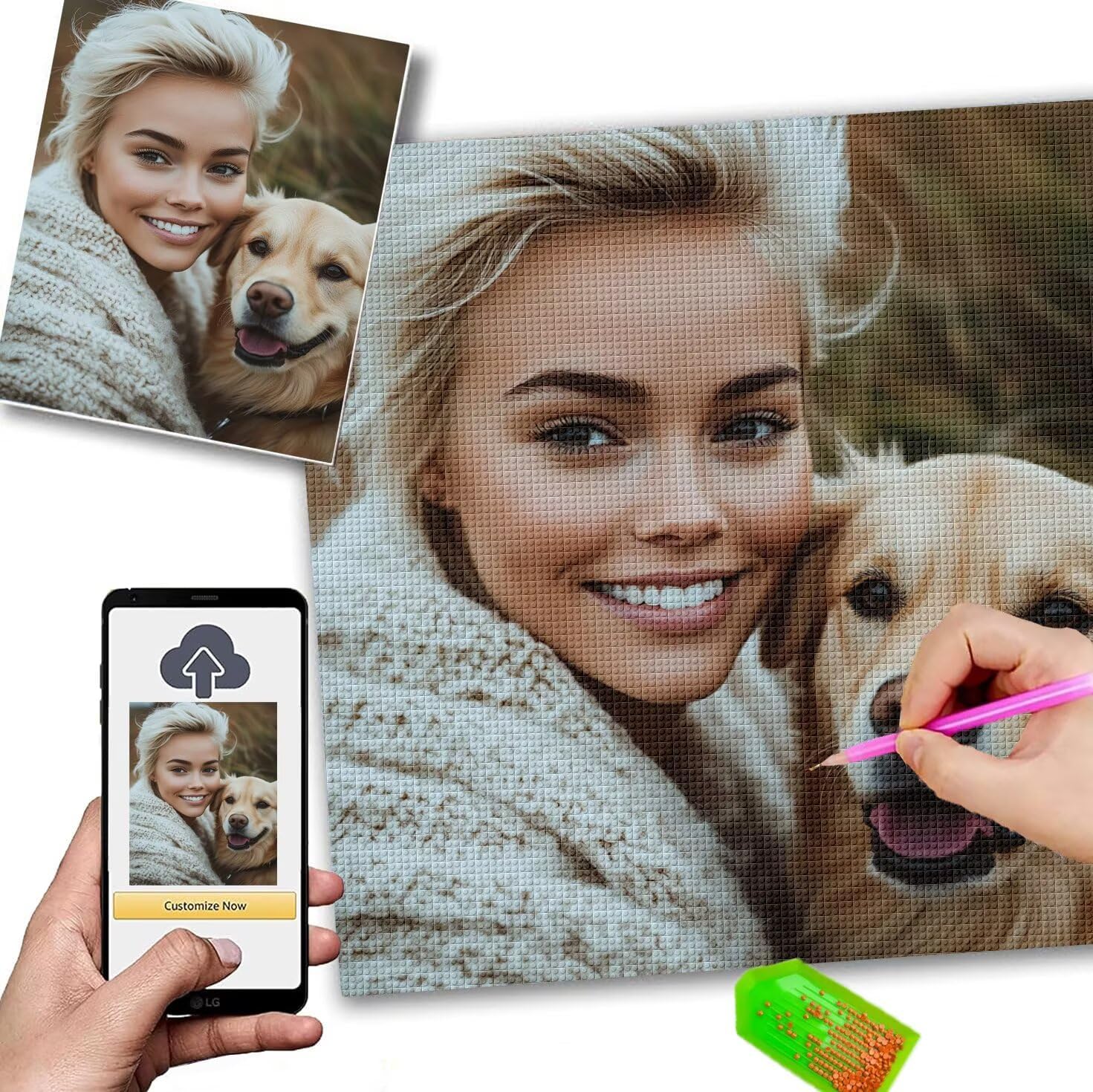 Diamond Painting Personalizzato 50x70cm 5D Diamond Painting Kit Completo,Quadro Personalizzato Con Foto,Quadri Con Perline Diamantini Crystal Art,Kit Pittura Diamante Adulti,Idee Regalo Donna w-284 – idea regalo inter