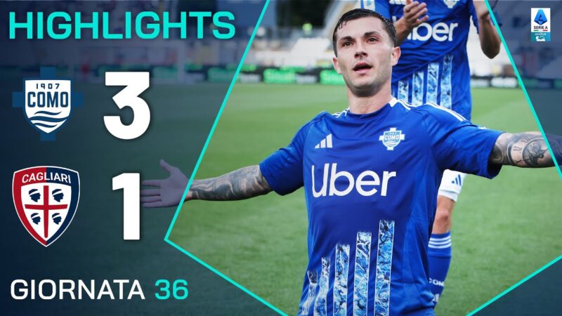 COMO-CAGLIARI 3-1 | IN EVIDENZA | Il Como conquista la sesta vittoria consecutiva! | Serie A 2024/25