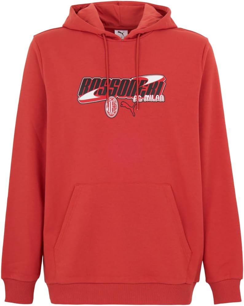 A.C. Milan Felpa con Cappuccio Ftblculture Felpa con Logo Puma, Prodotto Ufficiale Unisex – Adulto – idea regalo milan