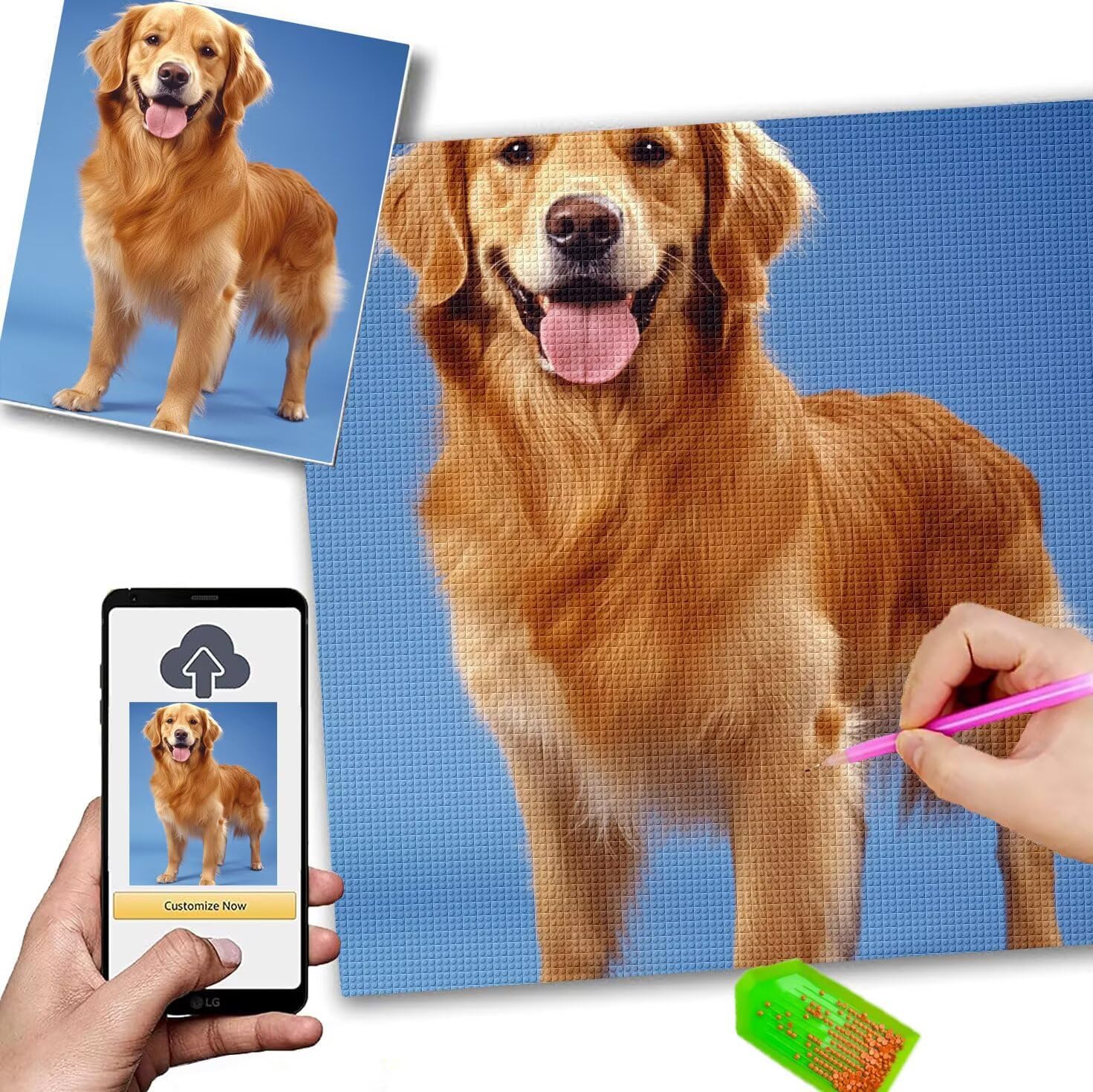 Diamond Painting Personalizzato 50x70cm 5D Diamond Painting Kit Completo,Quadro Personalizzato Con Foto,Quadri Con Perline Diamantini Crystal Art,Kit Pittura Diamante Adulti,Idee Regalo Donna w-262 – idea regalo inter