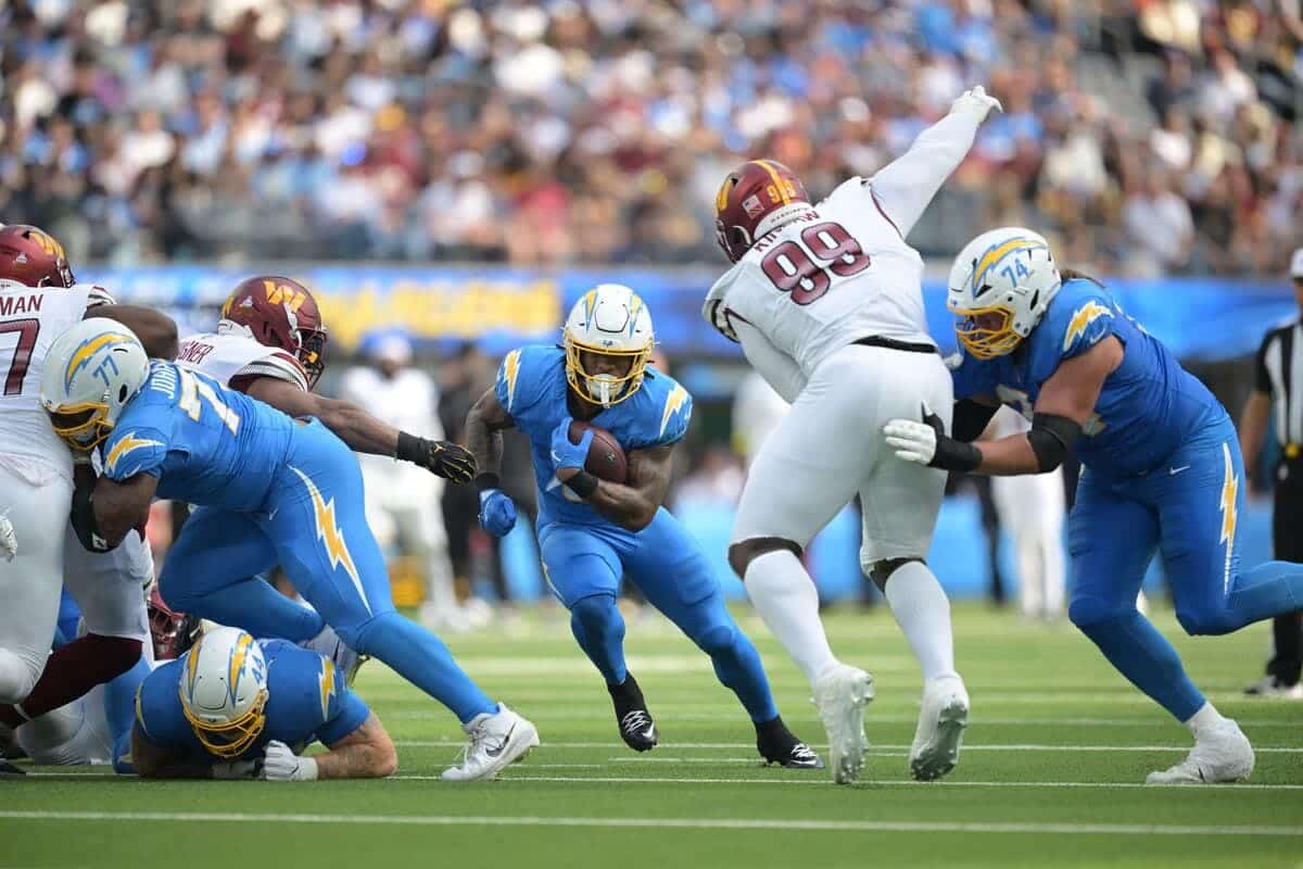 Chargers Posiziona il debuttante che corre indietro Hampton in Ferenti Reserve