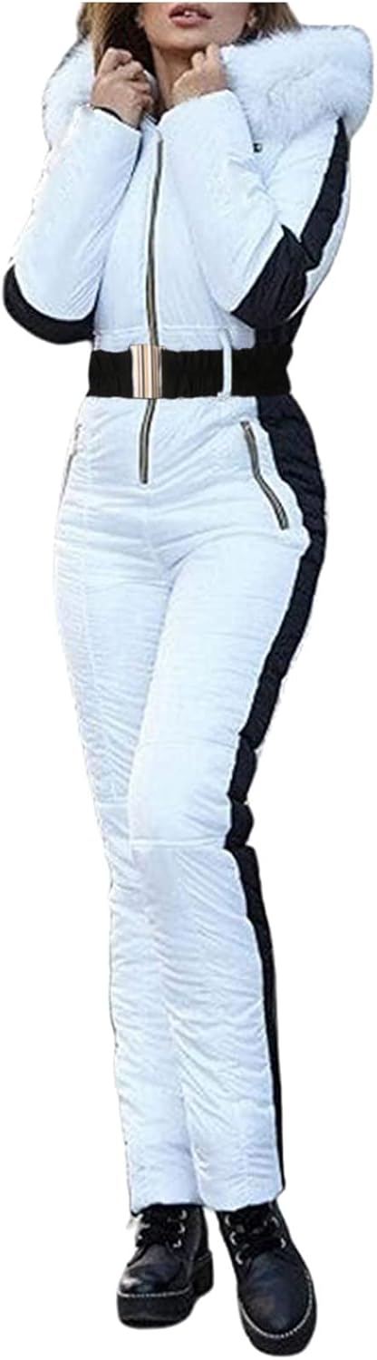 Black Friday Quando: Tuta Neve Donna Tuta Da Neve Da Donna, Tuta Intera Da Sci, Invernale, Calda, Neve, Sci, Per Attività All’aperto, Tuta Lunga Con Cappuccio E Cerniera, Impermeabile Tuta Invernale – idea regalo inter