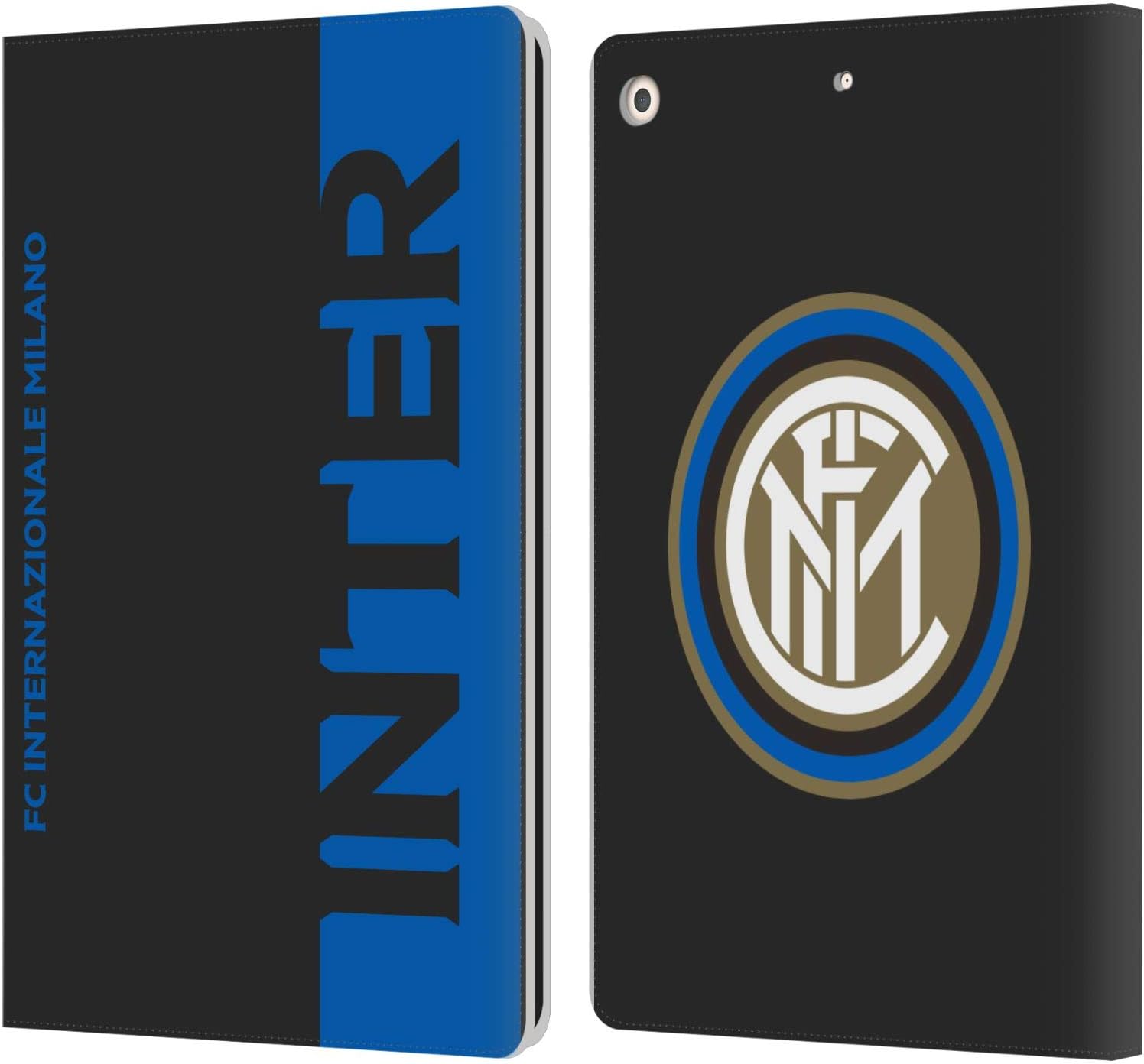 Head Case Designs Licenza Ufficiale Inter Milan metà Grafici Custodia Portafoglio in Pelle Compatibile con Apple iPad 10.2 2019/2020/2021 – idea regalo milan