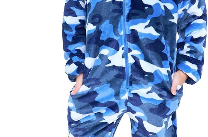 CityComfort Pigiama Intero Bambini – Pigiami Interi in Pile Mimetico – idea regalo inter