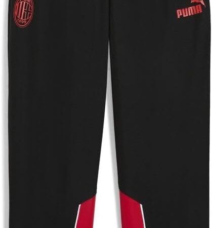 A.C. Milan – Pantaloni ftblARCHIVE, Adulto, Pantaloni da Calcio e da Allenamento, Pantaloni Sportivi, Prodotto Ufficiale, Unisex, Nero, XXL – idea regalo milan