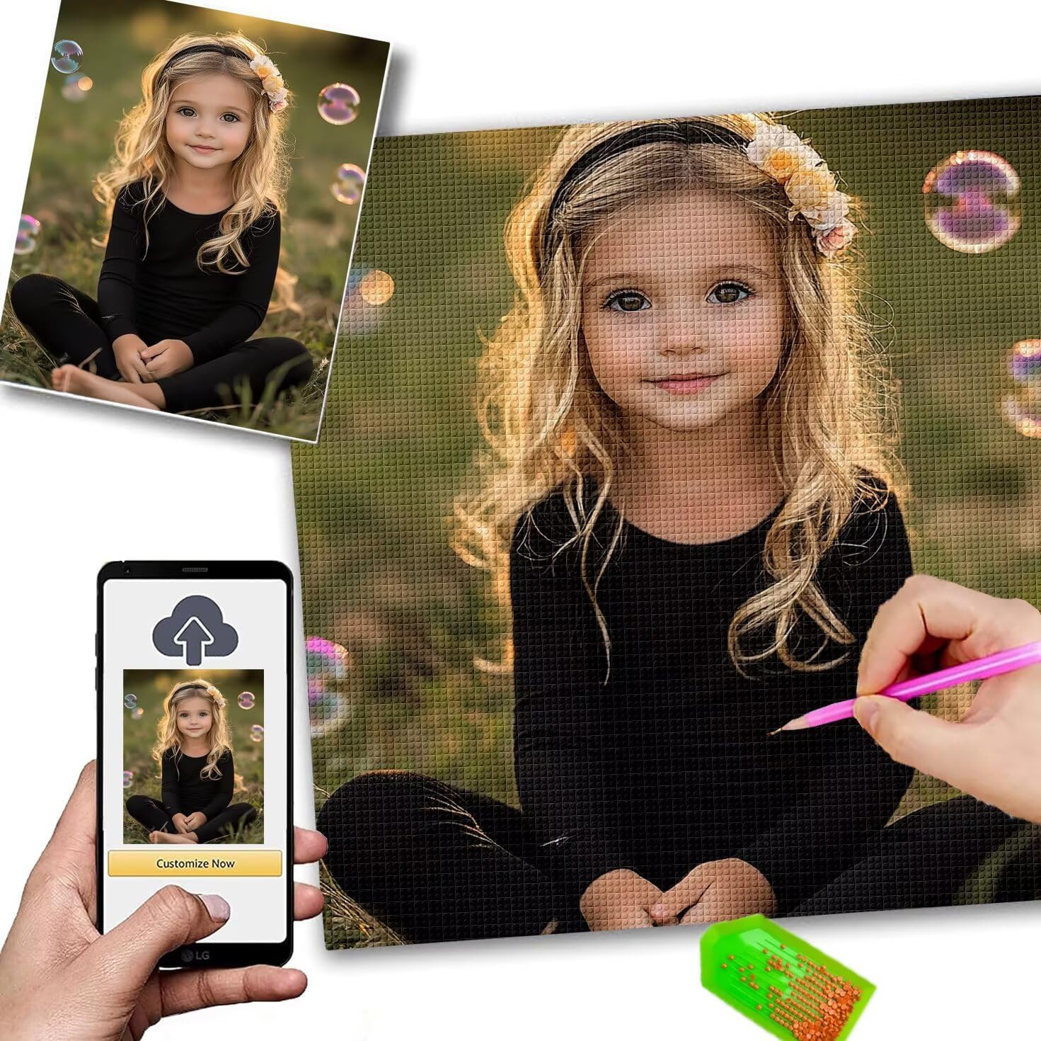 Diamond Painting Personalizzato 50x70cm 5D Diamond Painting Kit Completo,Quadro Personalizzato Con Foto,Quadri Con Perline Diamantini Crystal Art,Kit Pittura Diamante Adulti,Idee Regalo Donna w-115 – idea regalo inter