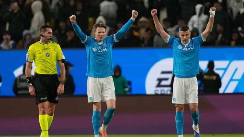 Il Napoli vince la Supercoppa Italiana dopo la vittoria sul Bologna a Riad