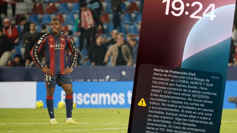 Levante – Villarreal è in pericolo a causa dell’allerta rossa nella provincia di Valencia