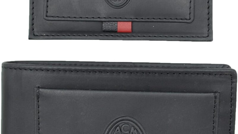 Parure Portafoglio e Portacarte di credito 100% Pelle – MILAN 143441 – idea regalo milan