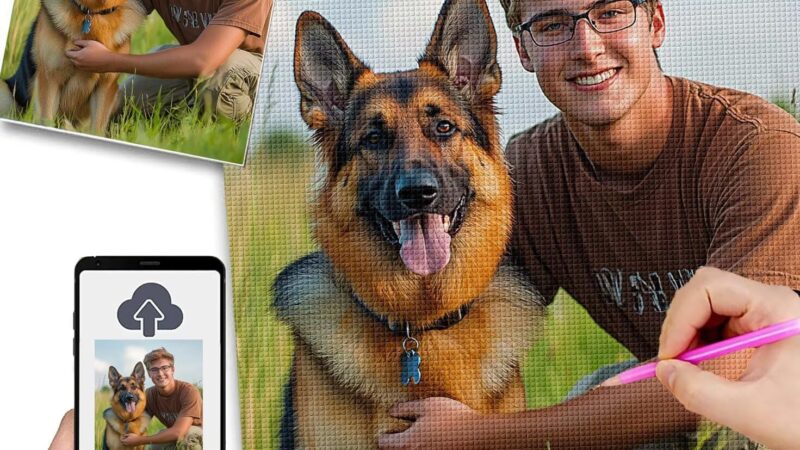 Diamond Painting Personalizzato 50x70cm 5D Diamond Painting Kit Completo,Quadro Personalizzato Con Foto,Quadri Con Perline Diamantini Crystal Art,Kit Pittura Diamante Adulti,Idee Regalo Donna w-158 – idea regalo inter