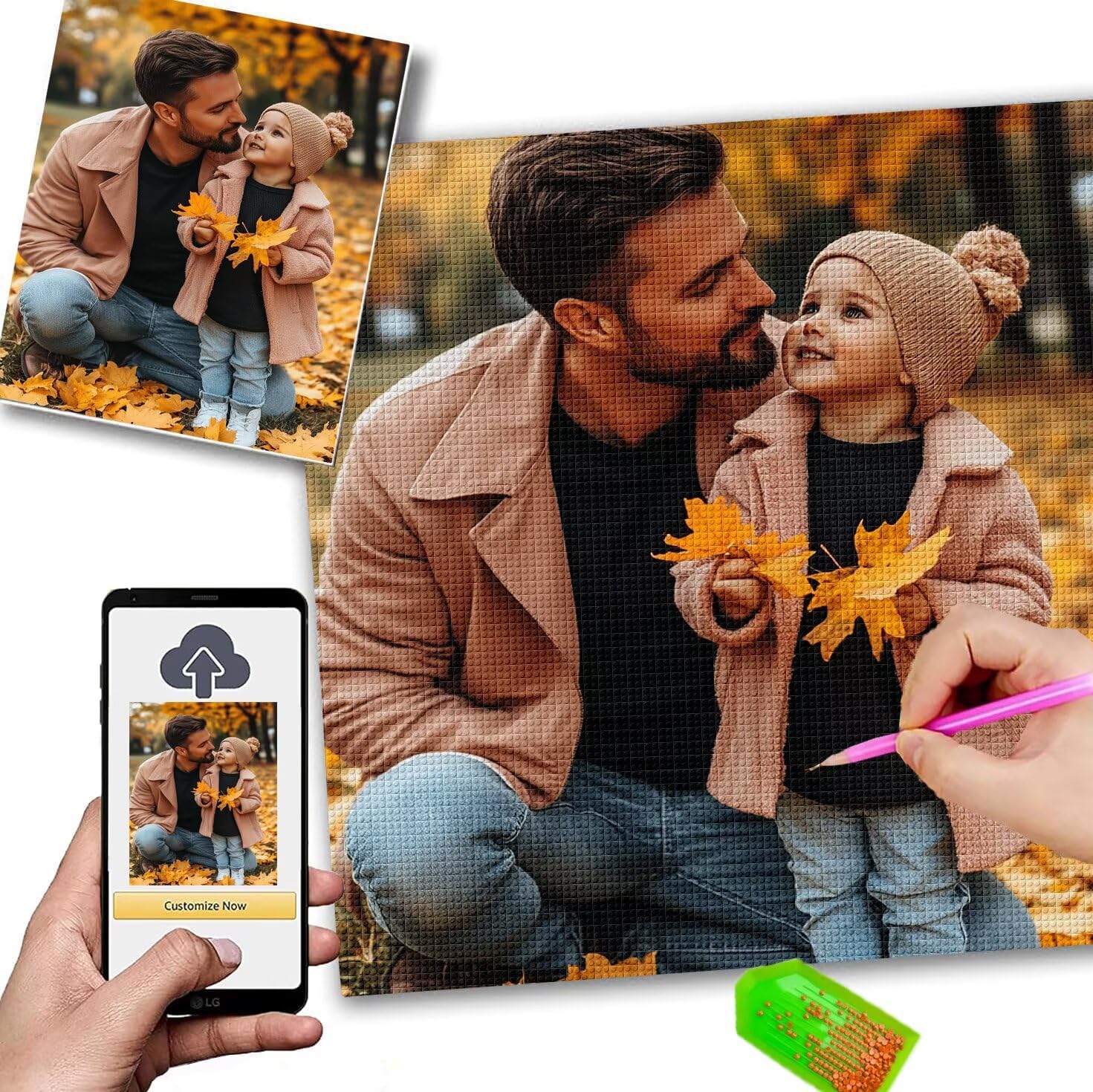 Diamond Painting Personalizzato 50x70cm 5D Diamond Painting Kit Completo,Quadro Personalizzato Con Foto,Quadri Con Perline Diamantini Crystal Art,Kit Pittura Diamante Adulti,Idee Regalo Donna w-137 – idea regalo inter