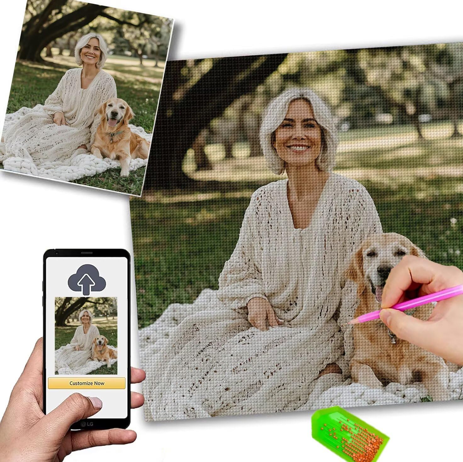 Diamond Painting Personalizzato 50x70cm 5D Diamond Painting Kit Completo,Quadro Personalizzato Con Foto,Quadri Con Perline Diamantini Crystal Art,Kit Pittura Diamante Adulti,Idee Regalo Donna w-286 – idea regalo inter