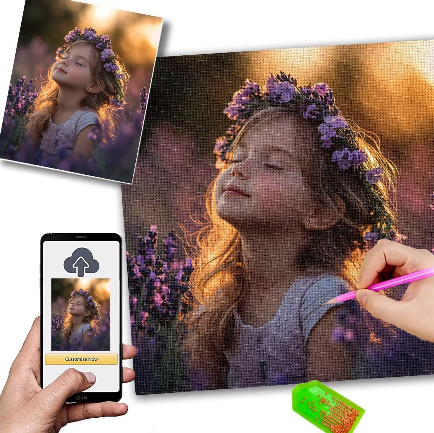 Diamond Painting Personalizzato 50x70cm 5D Diamond Painting Kit Completo,Quadro Personalizzato Con Foto,Quadri Con Perline Diamantini Crystal Art,Kit Pittura Diamante Adulti,Idee Regalo Donna w-175 – idea regalo inter