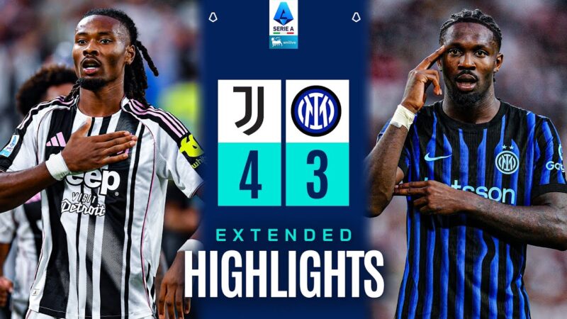 JUVENTUS-INTER 4-3 | HIGHLIGHT ESTESI | SERIE A 2025/26