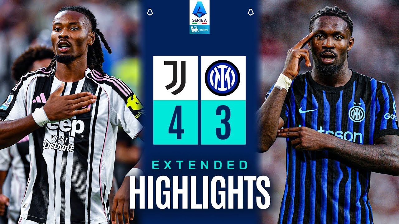 JUVENTUS-INTER 4-3 | HIGHLIGHT ESTESI | SERIE A 2025/26