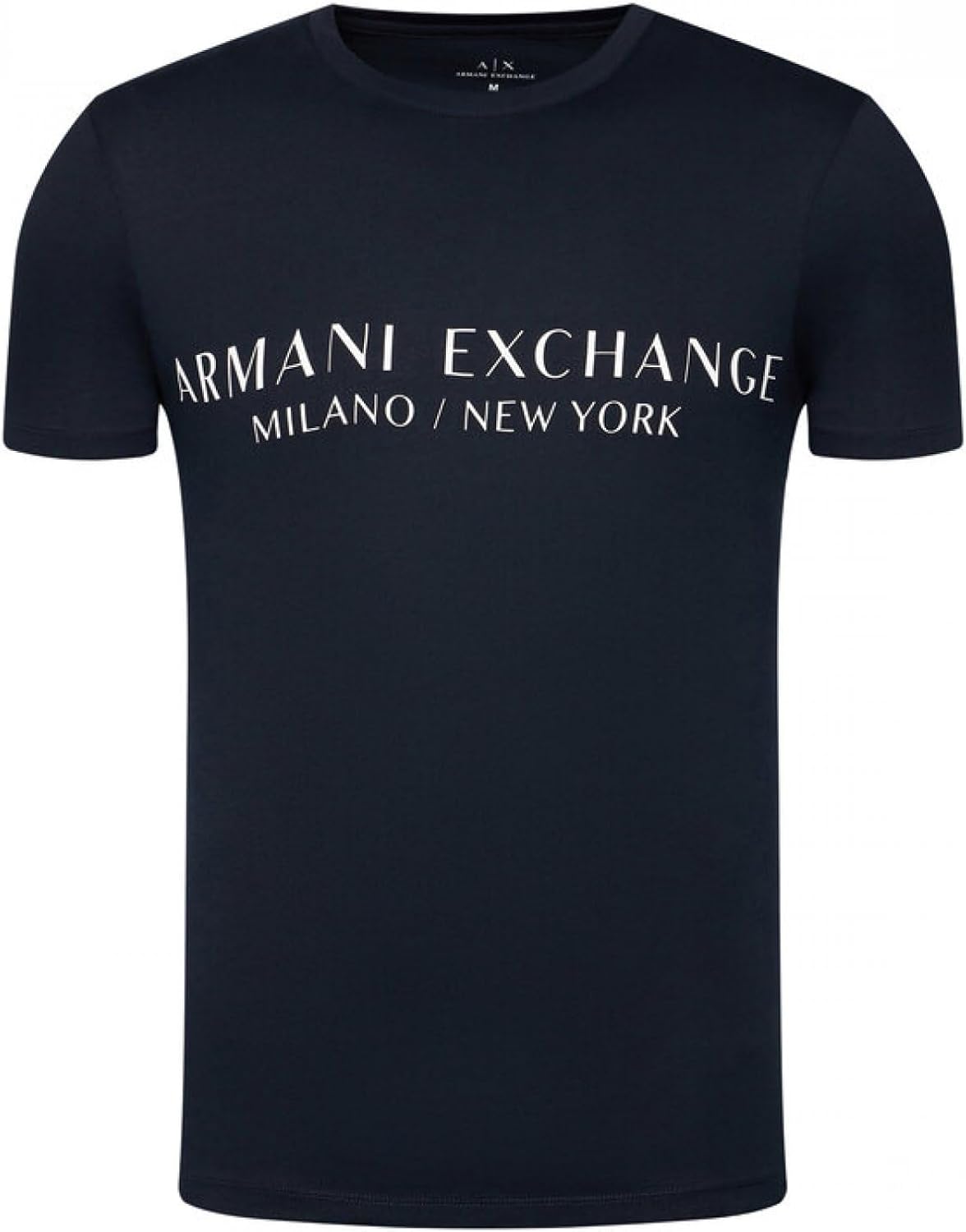 ARMANI EXCHANGE T-shirt Girocollo Con Logo Milan New York A Maniche Corte, T-shirt, Uomo, Blu, XL – idea regalo milan