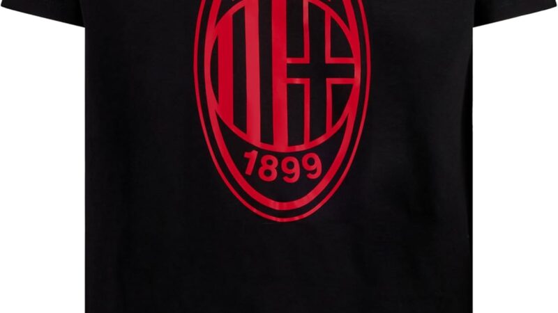 AC Milan T-Shirt con Logo Monochrome – idea regalo milan